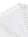 Cache Maillot à lacets à col en V blanc des années 1960
