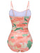Maillot de bain une pièce pêche années 1950 rose