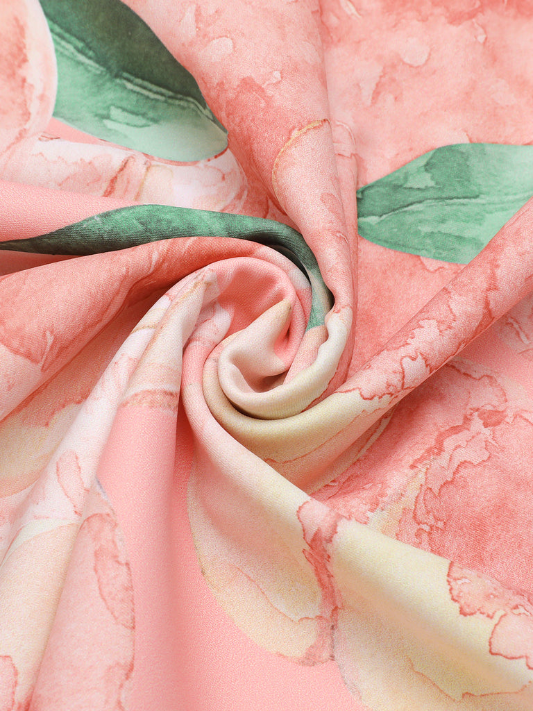 Maillot de bain une pièce pêche années 1950 rose