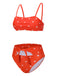 Maillot de bain à bretelles spaghetti cœur des années 1940