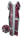 Cache-maillot long motif indien rouge des années 1960