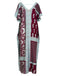 Cache-maillot long motif indien rouge des années 1960
