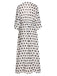 Cache-Maillot longue noire et blanche à pois des années 1960