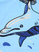 Maillot de bain une pièce bleu à licou dauphin des années 1940