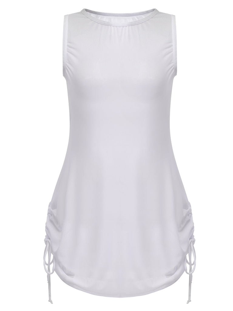 Cache-maillot de cordon translucide solide des années 1960