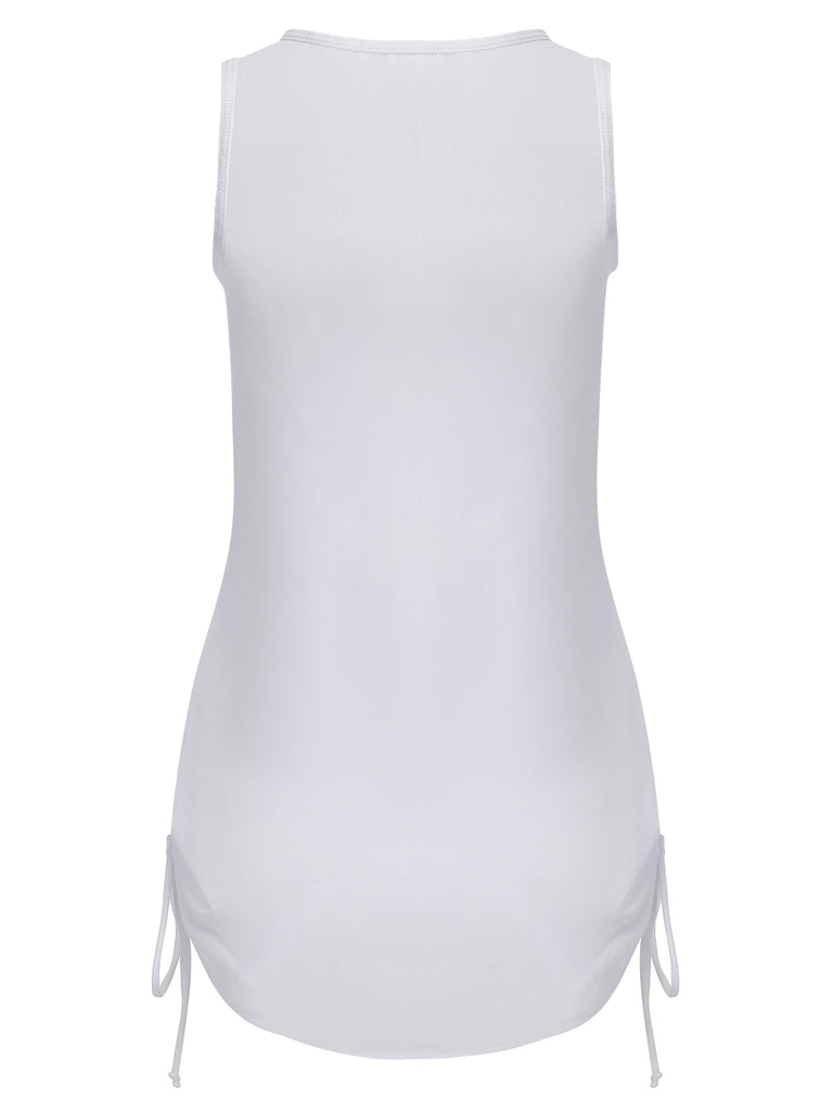 Cache-maillot de cordon translucide solide des années 1960