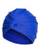 Bonnet de bain enveloppant plissé rétro uni