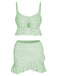 Maillot de bain et cache-maillot à volants unis et bretelles spaghetti des années 50