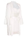 Chemise de nuit en patchwork de dentelle blanche des années 1960 2PCS