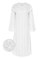 Chemise de nuit blanche à manches lanterne solide des années 1960