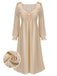Robe de nuit à col en V et nœud papillon des années 1950