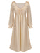 Robe de nuit à col en V et nœud papillon des années 1950