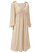 Robe de nuit à col en V et nœud papillon des années 1950