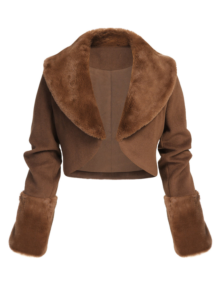 2PCS Boléro marron et robe crayon à carreaux belle