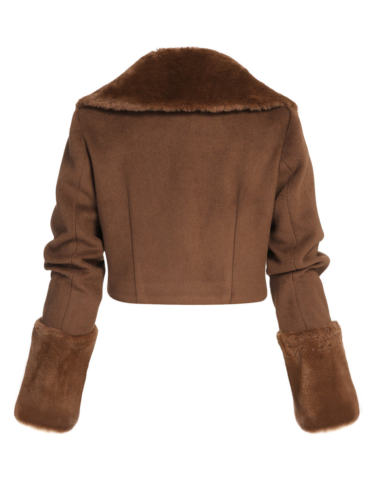 2PCS Boléro marron et robe crayon à carreaux belle