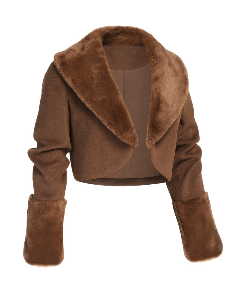 2PCS Boléro marron et robe crayon à carreaux belle
