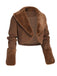 2PCS Boléro marron et robe crayon à carreaux belle