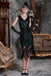 Robe Charleston Vintage Années 20 à Franges Paillettes Gatsby Cocktail Chic