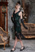 Robe Charleston Vintage Années 20 à Franges Paillettes Gatsby Cocktail Chic