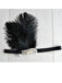 1920s Bandeau Flapper Noir avec Plume