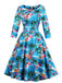 Robe Vintage Années 50 de Tournesol Grande Taille Cocktail Pin Up