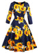 Robe Vintage Années 50 de Tournesol Grande Taille Cocktail Pin Up