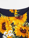 Robe Vintage Années 50 de Tournesol Grande Taille Cocktail Pin Up