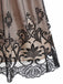 Robe Vintage Année 50 en Dentelle à Manches Longues Col V Soirée Cocktail