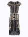 Robe Flapper à Paillettes Noire Années 1920