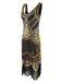 Robe Charleston Vintage Années 20 Gatsby à Paillettes Dorée Cocktail